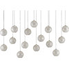 Finhorn Linear Pendant Painted Silver, Pearl, Small