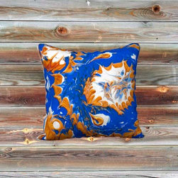 18x18 Pillow Collection - Cobalt Burst - Decorative Accents