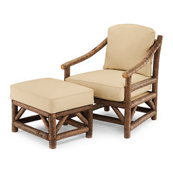 La Lune Collection - Rustic Club Chair #1174, Rustic Ottoman #1173  by La Lune Collection - Armchairs And Accent Chairs
