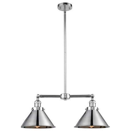 Briarcliff 2-Light Chandelier, Polished Chrome, Polished Chrome