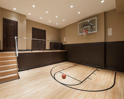 basketball court indoor gym courts basement sport dream cool homes bloomfield dance half inside decor residential sports mini basket interior