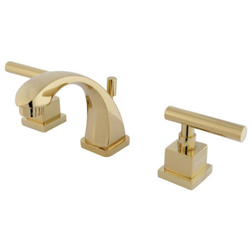 Kingston Brass Claremont 8 in. Widespread Bathroom Faucet, Polished Brass