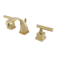 Kingston Brass Claremont 8 in. Widespread Bathroom Faucet, Polished Brass