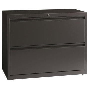 Hirsh 36-in Wide HL8000 Series Metal 2 Drawer Lateral File Cabinet in Charcoal