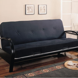Contemporary Black Metal Futon Frame - Futon Frames