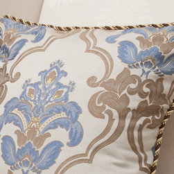Fabric decorative pillow - blue floral patterns - Decorative Pillows