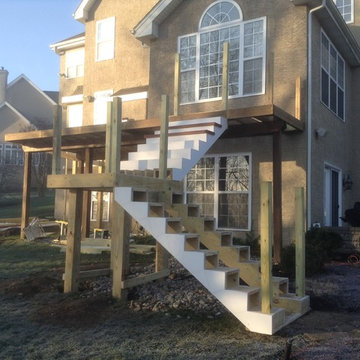 Zuri (Brazillia) Deck Extension with Timbertech Rails, Post & Beam Wraps & Light