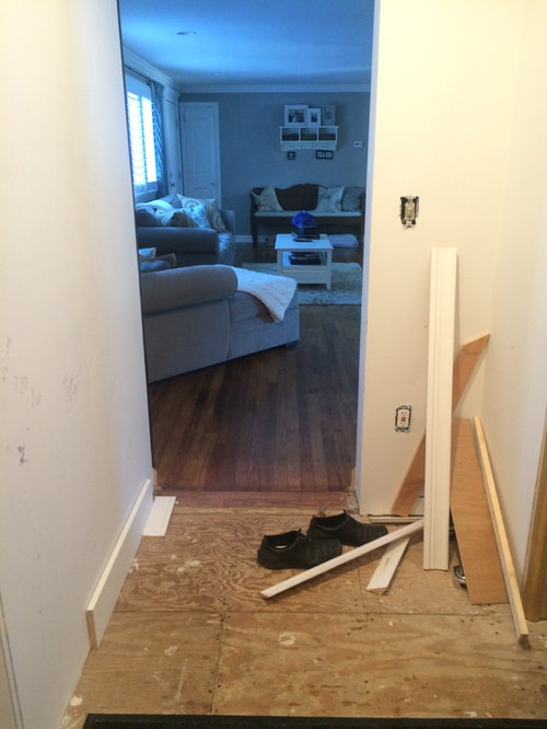 Two different hardwood floors