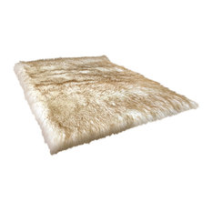 50 Most Por Square Faux Fur Area Rugs For 2018 Houzz Lambzy Super Soft Faux Sheepskin Rug Eclipse White Brown Tips 24