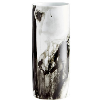Stallion Vase, Black And White, Ceramic, 16.25"H (9872 MDLJT)