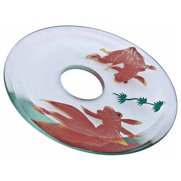 Replacement Waterfall Faucet Glass Disc Tray Plate Koi Fish Renovators Supply