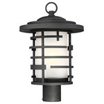 Nuvo Lighting - Lansing 1 Light Outdoor Post Lantern With Etched Glass - Dimmable: Lamp Dependent - Replaceable Light Source: Yes - Safety Listing: cETLus - Wet - 1 Year Limited Warranty