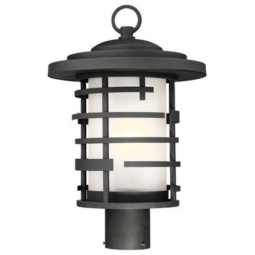 Lansing 1 Light Outdoor Post Lantern With Etched Glass