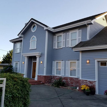 Blue Exterior Home Painting in Oregon