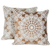Novica Embroidered Cushion Covers Floral Greetings (Pair)