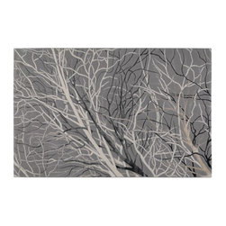Mat Orange - Mat Orange Branch Grey Rug - Rugs