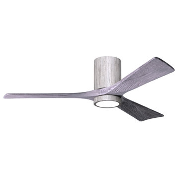 Irene-3HLK  3-Blade Flush Mount Ceiling Fan, Integrated LED, Barnwood Tone/Barnwood Tone, 52