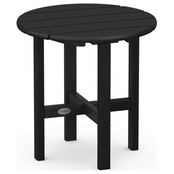 Polywood Round 18" Side Table, Black