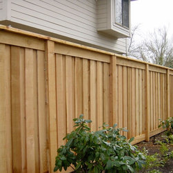 Overlapped Picture Frame Cedar Fence - Home Fencing And Gates
