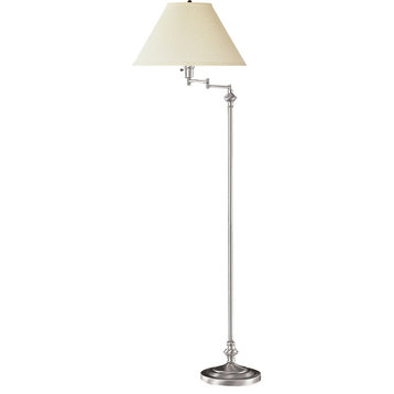Signature 1 Light Floor Lamp in Brushed Steel