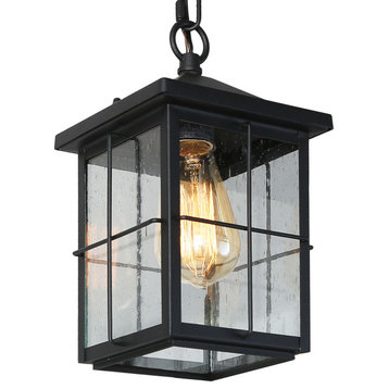 LNC Farmhouse 1-Light Black Outdoor Pendant Lighting