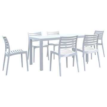Compamia Ares 7-Piece Dining Set, White