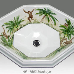 Hand Painted Drop-in Sinks by Atlantis Porcelain Art - Products