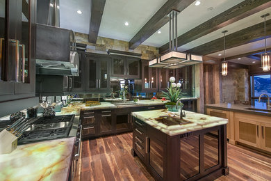 Example of a trendy kitchen design in Denver