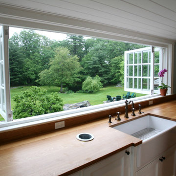 Bi-folding kitchen window (open)