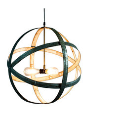 Rustic Wine Barrel Chandeliers Houzz Wine Country Craftsman Atom Premier Barrel Ring Chandelier Chandeliers