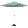 Pure Garden Aluminum Patio Umbrella With Auto Crank, Dusty Green, 9'