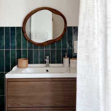 Salle de bain Zellige vert
