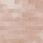 Merola Tile - Coco Glossy Orchard Pink Porcelain Wall Tile - Offering a subway look, our Coco Glossy Orchard Pink Porcelain Wall Tile features a smooth, glossy finish, providing decorative appeal that adapts to a variety of stylistic contexts. Containing 100 different print variations that are randomly distributed throughout each case, this pink rectangle tile offers a one-of-a-kind look. With its impervious, frost-resistant features, this tile is an ideal selection for both indoor and outdoor commercial and residential installations, including kitchens, bathrooms, backsplashes, showers, hallways and fireplace facades. This tile is a perfect choice on its own or paired with other products in the Coco Collection. Tile is the better choice for your space!