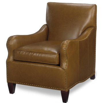 Accent Chair | Transitional  Brown  Upholstered
