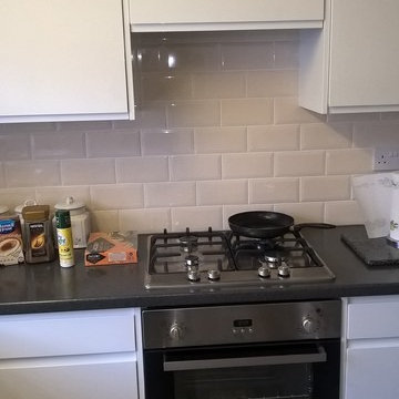 Gloss White Handleless Kitchen in Kempston, Beds.