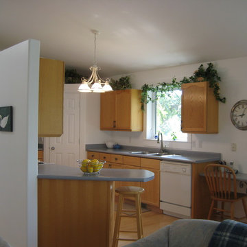kitchen in the sunroom