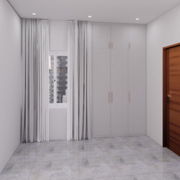Modern Ribbed Wardrobe Design