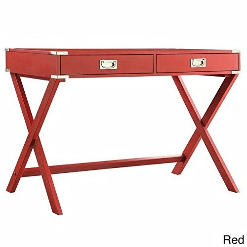 Home Office Red "Campaign" Style Desk