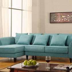 Contemporary Turquoise Sectional Sofa BT-0565 - Starting At $1,699.00 - Sectional Sofas