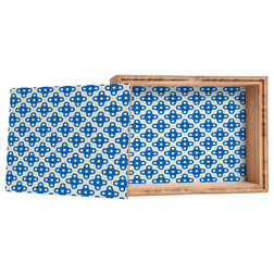 Contemporary Decorative Boxes DENY Designs Holli Zollinger Four Dot Blue Storage Box