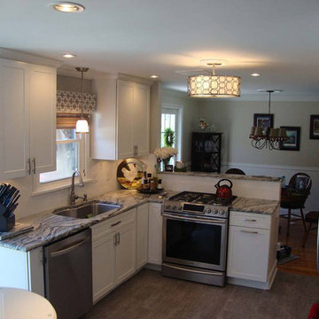 White Contemporary kitchen