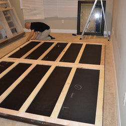 Custom Platform Bed w/ Headboard - Panel Beds