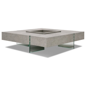 Modrest Shauna - Modern Faux Concrete Floating Coffee Table