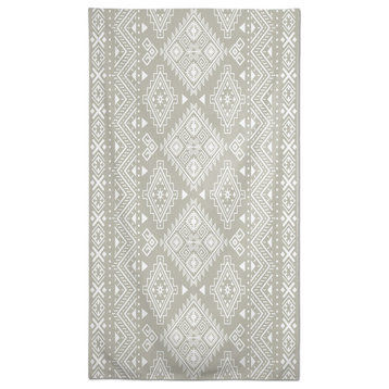 Brown and White Pattern 58x102 Tablecloth
