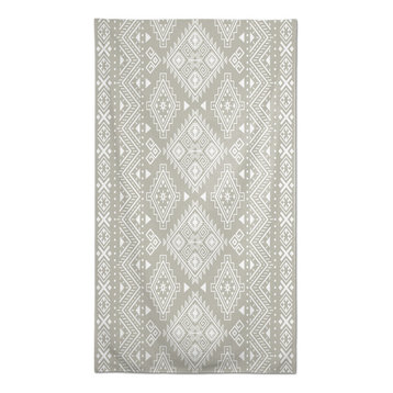 Brown and White Pattern 58x102 Tablecloth