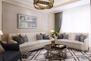 Example of a trendy living room design in Other