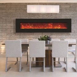 Amantii Wall Mount or Built In Electric Fireplace 76" - Indoor Fireplaces