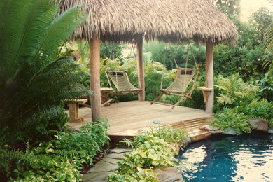 Inspiration for a tropical pool in Miami.