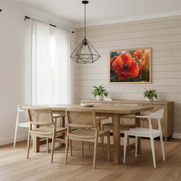 A Single Tear of Red Photorealistic Digital Artwork Floral Prints