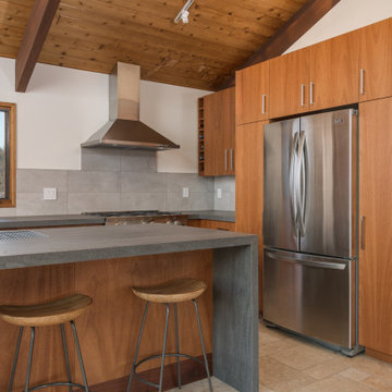 Sleek and Modern Mahogany Kitchen
